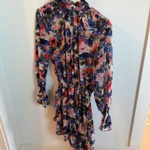 MISA Los Angeles Savanna Dress in Tie Dye Floral